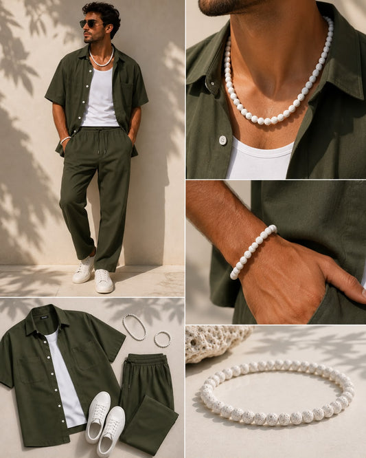 necklace - Lava Stone